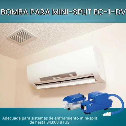 Vista 6 de Little Giant EC-1-DV 110-240V, 50/60 Hz, Bomba de condensado mini dividida