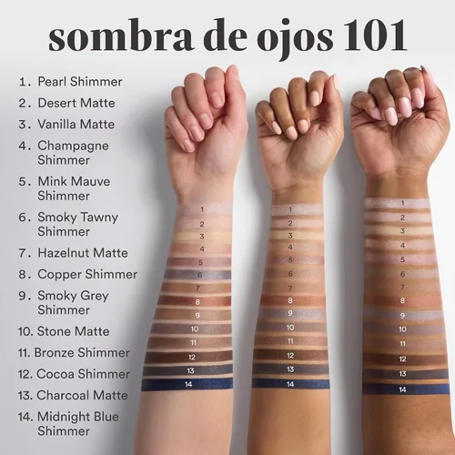 Vista 7 de Julep - Sombra de ojos 101 de crema a polvo, impermeable, barra con sombra de ojos – brillo perla – duradera, a prueba de arrugas, sombra de ojos