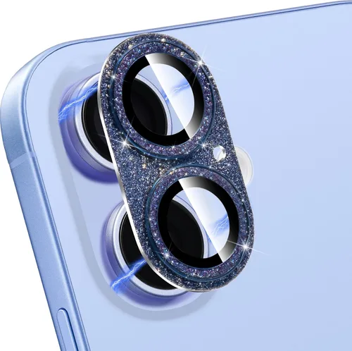 Vista 40 de Protector de Lente de Cámara para iPhone 14 / iPhone 14 Plus Película de Cubierta de Cámara de Metal, Vidrio Templado 9H, Antiarañazos, Compatible