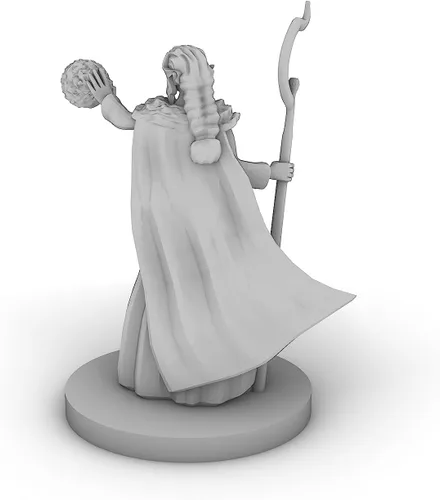 Vista 3 de Female Elf Druid 2 Mesa DND Gaming Miniatura