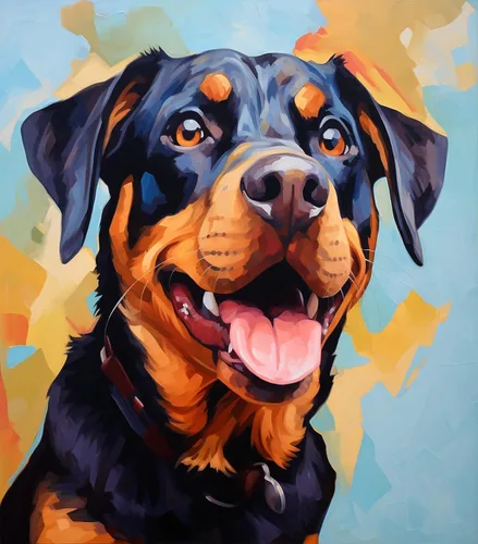 Vista 7 de ZMHZMY Rottweiler - Pintura por números para adultos, juego de pintura por números con pinceles profesionales, 15.7 x 19.7 pulgadas, sin marco