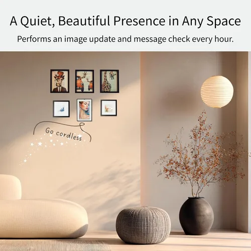 Vista 6 de SMARTWIZ+ art - Marco artístico de tinta electrónica diseñado en Japón, pantalla Spectra6 a todo color de 7.3 pulgadas, Wi-Fi, controlado por