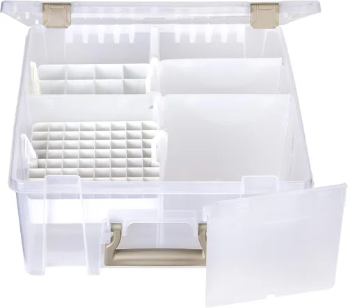 Vista 26 de ArtBin 6993SP Super Satchel Double Deep con bandeja de accesorios para manualidades en papel, transparente, 1 bolsa y 1 bandeja