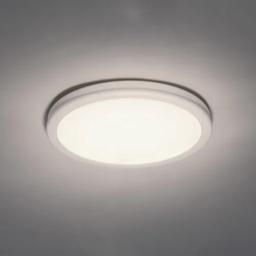 Vista 5 de WAC Lighting Geos - Montaje empotrado redondo LED de perfil bajo de 10 pulgadas, 3000 K, color blanco