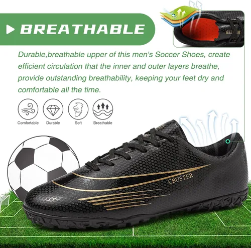 Vista 4 de CBUSTER Tacos de fútbol para hombre y mujer AG TF