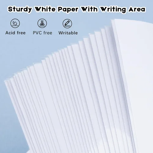 Vista 6 de Ruibytree - Álbum de fotos de lino con 120 bolsillos para Instax Wide 300/400, color negro Writing Space, Fits 3x4 in Instant Photos, Paper Pages