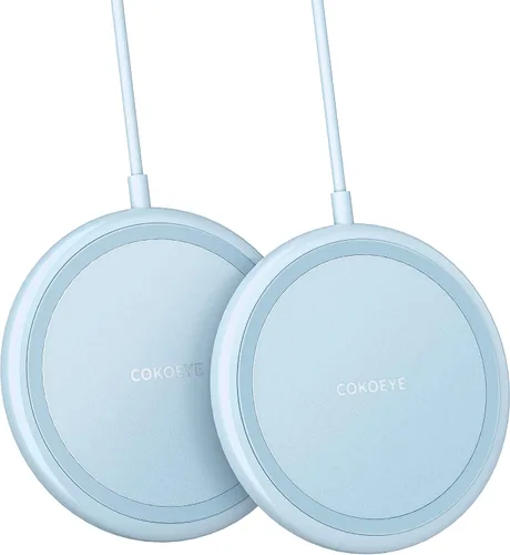 Vista 11 de COKOEYE Cargador inalámbrico, almohadilla de carga inalámbrica rápida de 15 W, paquete de 2 unidades compatible con iPhone 17/17 Air/17 Pro/17 Pro