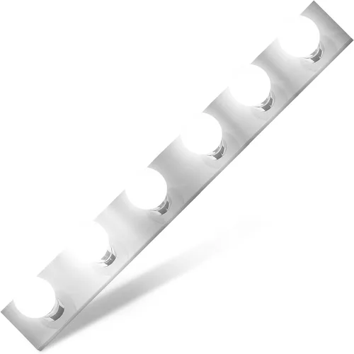 Vista 9 de Lighting Five Light Vanity Strip - Lámpara de espejo estilo Hollywood con placas cromadas, accesorios de grado de salón para dormitorio, baño