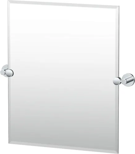 Vista 15 de Gatco 4719MXSM Bleu Espejo rectangular sin marco, 24 H, negro mate/montado en la pared, espejo rectangular biselado inclinable para baño