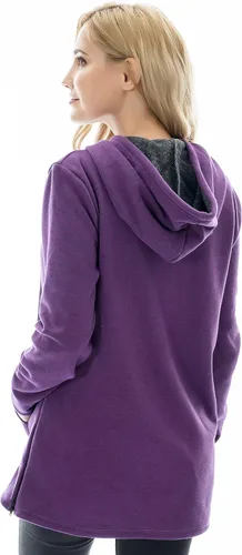 Vista 70 de Bearsland - Sudadera de lactancia y maternidad para mujer, con bolsillos y capucha