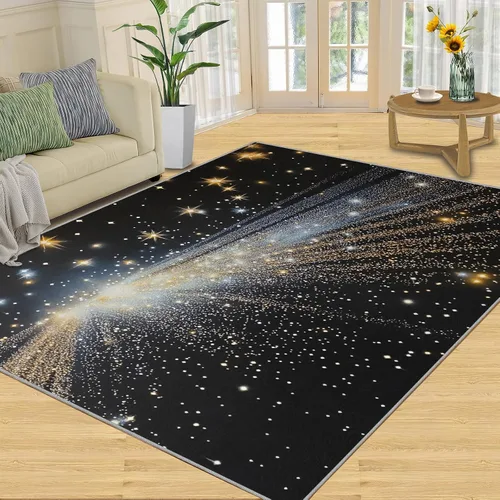 Vista 24 de Autumn Forest Rugs for Bedroom, Lake Forest Area Rug, Landscape Photo Rugs for Living Room, Indoor Non-Slip Rug, Machine Washable Carpet for Front