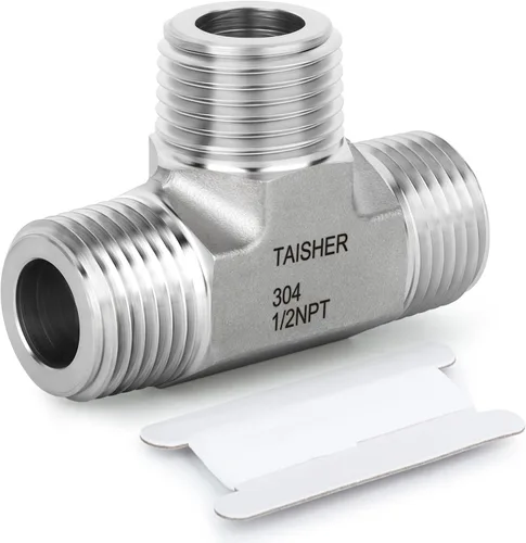 Vista 53 de TAISHER 1 pieza de forja de accesorios de tubería de acero inoxidable 304, 1/2 "NPT macho x 1/2 "NPT hembra x 1/2" NPT accesorios de tubería macho