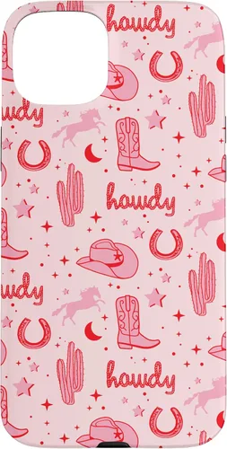 Vista 9 de Funda estética para iPhone 17, diseño de vaquera rosa pastel