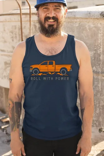 Vista 133 de Tee Hunt Camisetas gráficas y camisetas sin mangas para hombre Roll with Power Pickup Truck