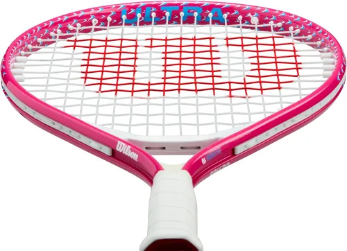 Vista 4 de Wilson Ultra Power - Raqueta de tenis recreativa junior de 19" - Rosa/Blanco/Azul