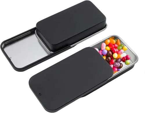 Vista 7 de Coshar 20pcs Mini Slide Top Contenedores de lata Caja Rectangular Portátil