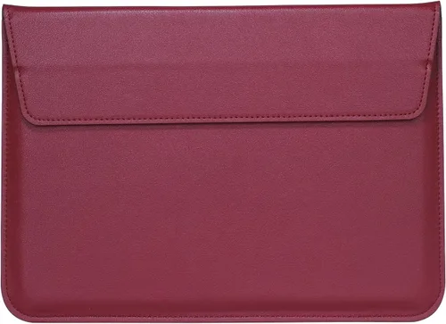 Vista 9 de 13-13.6" Brown Leather Laptop Sleeve with Stand Function for Commute