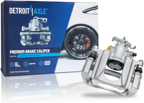 Vista 3 de Detroit Axle - Kit de freno trasero para Chrysler Town & Country Dodge Grand Caravan VW Routan, repuesto de pastillas de freno de cerámica