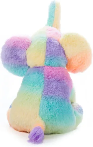 Vista 5 de The Petting Zoo Peluche de elefante, animales del zoológico Ombrez, juguete de peluche de elefante arcoíris de 12 pulgadas