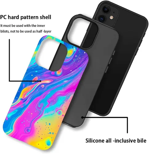 Vista 4 de DAIZAG Funda compatible con iPhone 11, hermoso color arena, patrón completo, carcasa rígida híbrida de plástico TPU + funda de protección