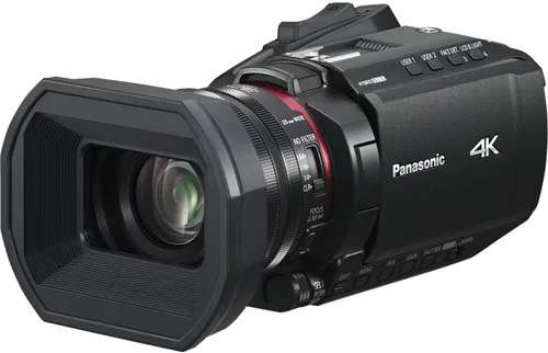 Vista 2 de Panasonic HC-X1200 UHD 4K Videocámara HDMI con zoom de 24x + 2 unidades de memoria de 64 GB + batería extra + filtros + micrófono de video