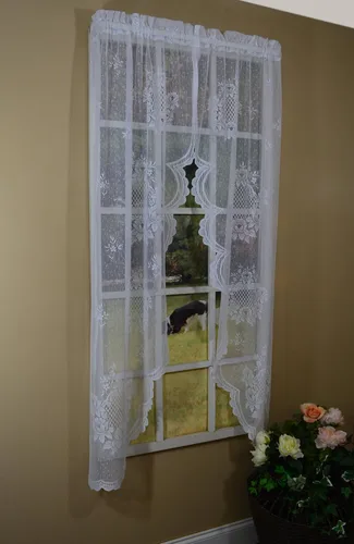 Vista 6 de Cortina Chic Cameo Rose Swag, Marfil