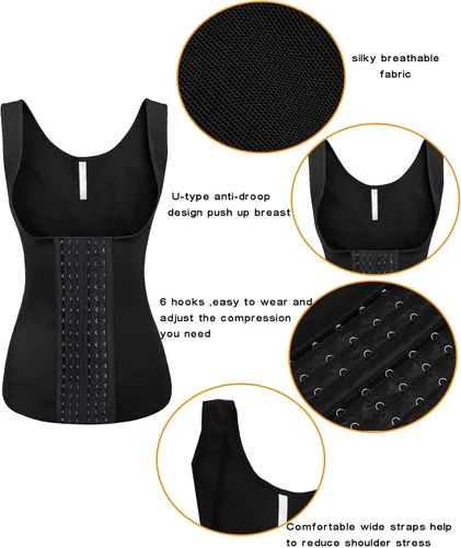 Vista 4 de Evanhome - Entrenador de cintura de acero para mujer con ganchos S-4XL