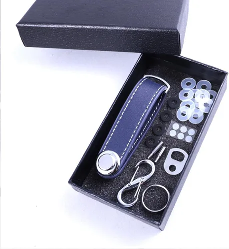 Vista 13 de Llavero compacto - Elegante y práctico organizador de llaves de bolsillo con mecanismo de bloqueo seguro. (negro)