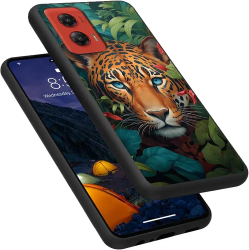 Vista 222 de Funda para Motorola Moto G Play 4G 2024, delgada y ligera, de silicona de TPU suave, color negro, ultrafina, para Motorola Moto G Play 4G 2024, Art