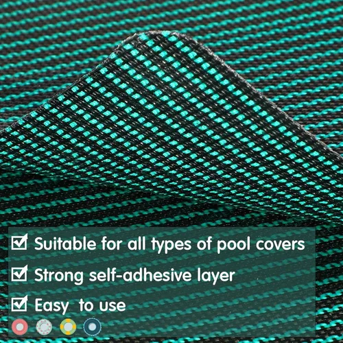 Vista 5 de Honoson Kit de parche para cubierta de seguridad para piscina, kit de reparación de cubierta de seguridad para piscina, parche autoadhesivo de malla