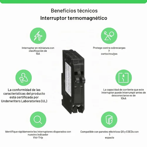 Vista 2 de Square D by Schneider - Interruptor de circuito eléctrico
