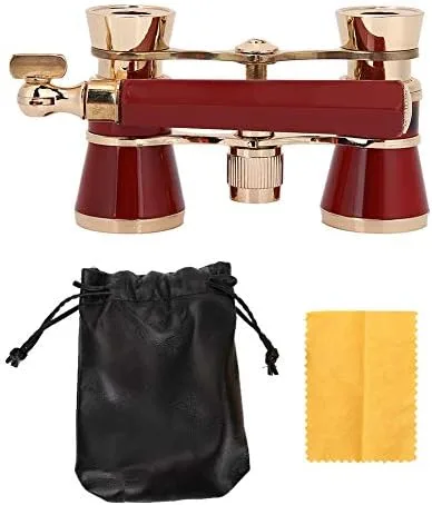 Vista 9 de Opera - Prismáticos para gafas, telescopio de teatro de 3 x 25 pulgadas con mango plegable, mini binocular compacto ligero para conciertos, teatro