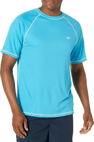 Vista 8 de Speedo - Camiseta de natación para hombre con protección UV, manga corta, ajuste holgado, fácil de ajustar Vidrio ártico suelto