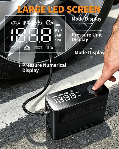Vista 16 de Paddle Board Electric Pump 150PSI, 4X Faster Rechargeable SUP Pump, Inflator Deflator, Auto Off Portable Air Compressor for Tires, Bikes