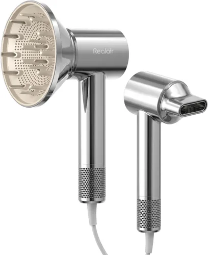 Vista 10 de Secador de pelo de alta velocidad con difusor, 110,000 rpm, motor sin escobillas, secador iónico para secado rápido, iones negativos de 656.2 ft