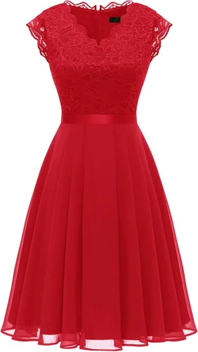 Vista 80 de Dressystar - Vestido de dama de honor, sin mangas, con cuello en V, para fiesta de boda