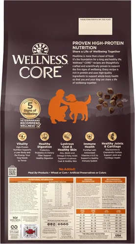 Vista 9 de Comida seca para perro sin granos Wellness Core Natural , Marrón/Naranja