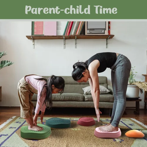 Vista 5 de makarci Piedras de Equilibrio para Niños, 10 Piezas Juguetes Preescolares que Promueven Habilidades de Equilibrio y Coordinación, Juego