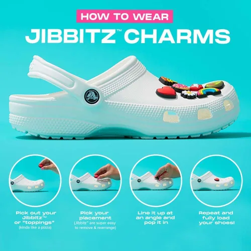 Vista 4 de Crocs Jibbitz Shoe Charms Cute Lisa Frank Multi Pack