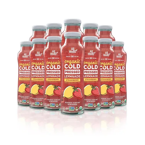 Vista 12 de ALLWELLO Bebidas orgánicas de jugo prensado en frío con frutas y verduras reales sin gluten, sin OMG, jugos saludables sin conservantes sin azúcar