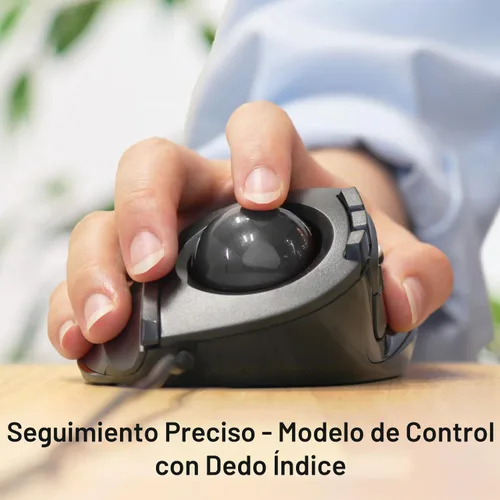 Vista 4 de ELECOM Ratón DEFT Trackball, con cable, control de dedos, función de 8 botones con seguimiento suave, diseño ergonómico, Windows11, macOS (M-DT2URBK)