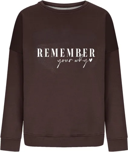 Vista 4 de Ceboyel Sudadera de gran tamaño con texto en inglés "Remember Your Why", sudadera con capucha de moda para otoño e invierno 2023