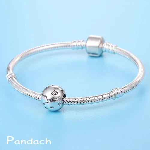 Vista 3 de Pandach 12 Zodiac Sign Birthday Charms 925 Sterling Silver Birthstone Charms Fits Women's Charm Bracelet Necklace Bangle Gifts for Girls Friends