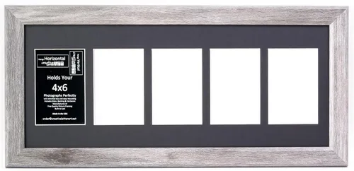 Vista 101 de Marcos Creative Letter Art para fotografías en forma de collage abierto de 4 x 6 con vidrio reforzado y marco de madera de 1 1/2, fotografía 5