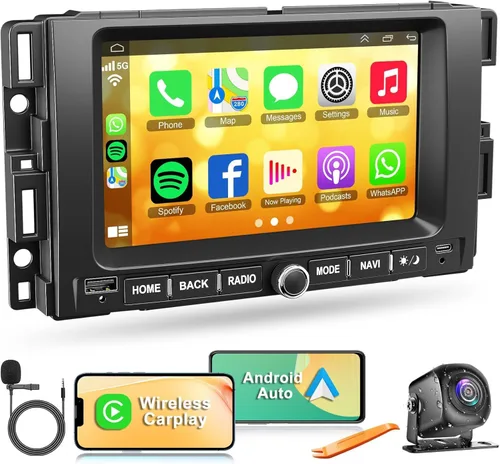 Vista 10 de Radio de coche 4G+64G de 8 núcleos para Chevrolet Chevy Silverado Impala GMC Sierra Acadia Enclave Yukon 2007-2012, pantalla táctil IPS estéreo