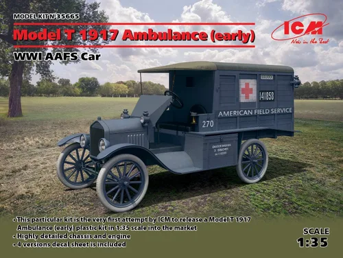 Vista 7 de ICM ICM35665 1:35-Modelo T 1917 Ambulancia, WWI AAFS Car