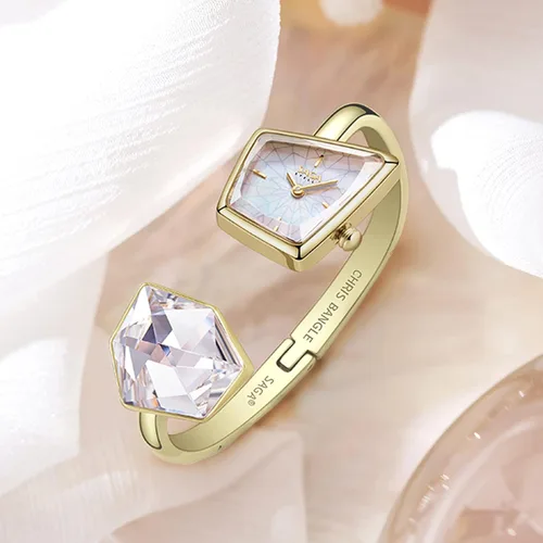 Vista 2 de SAGA Womens Bangle Crystal Collection Inspired Design Watch