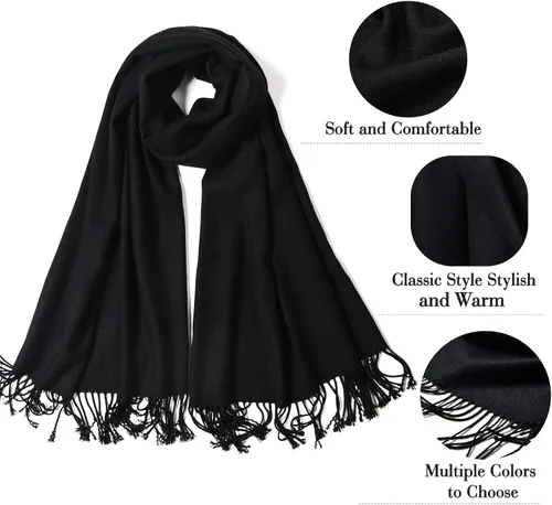 Vista 6 de FURTALK - Bufanda de invierno para mujer, manta suave y cálida con sensación de cachemira