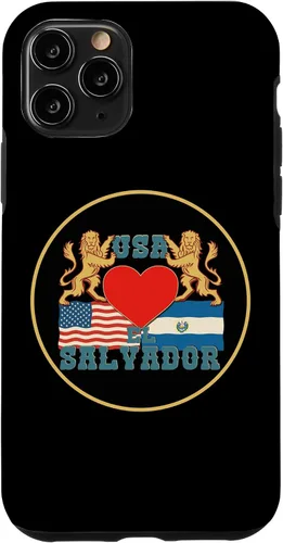 Vista 10 de iPhone 14 Bandera de El Salvador y Estados Unidos, Funda Salvadoreña
