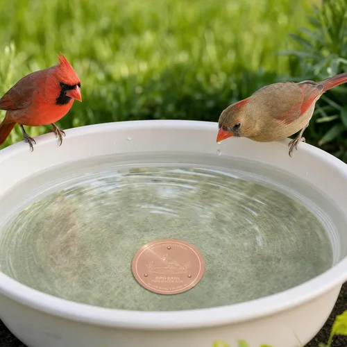 Vista 9 de Disco de cobre para baño de pájaros, 99.9% de cobre puro